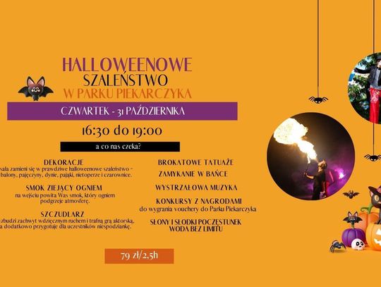 Halloweenowe Szaleństwo w Parku Piekarczyka – niezapomniany wieczór pełen zabawy!