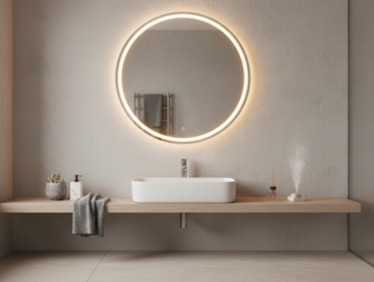 Jak Stylowo Podkreślić Przestrzeń Okrągłym Lustrem Podświetlanym?