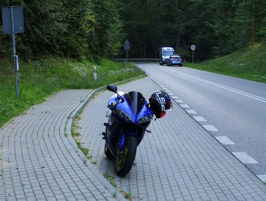 Wypadek motocyklisty w Kadynach