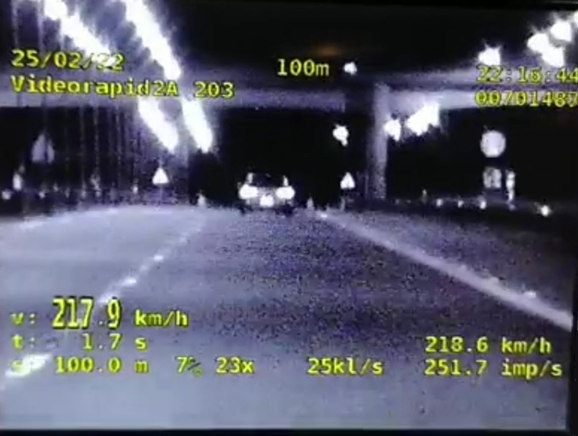 Jechał 217 km/h. Teraz zapłaci mandat w wysokości 2500 zł