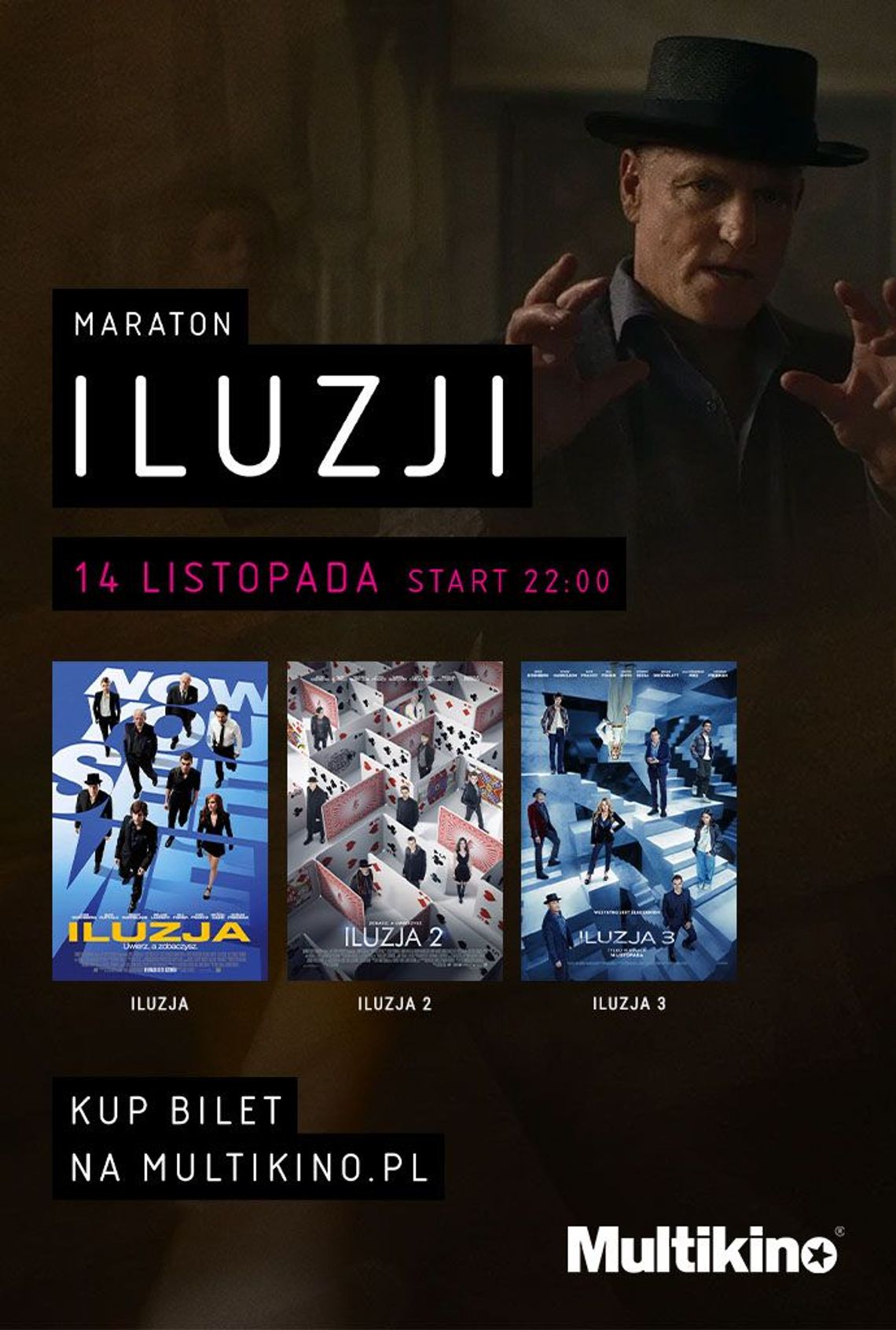 Maraton Iluzji w Multikinie – Trzy filmy. Jedna iluzja. Wróć do świata, gdzie wszystko jest możliwe.