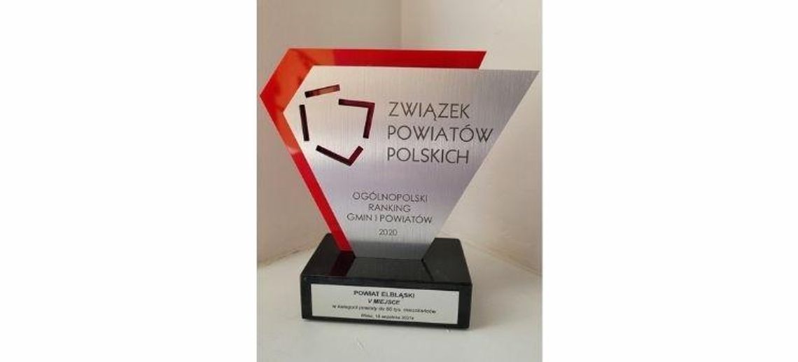 Powiat elbląski zajął V miejsce w ogólnopolskim rankingu powiatów 