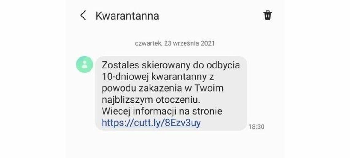 Uwaga na fałszywe SMS-y o kwarantannie 