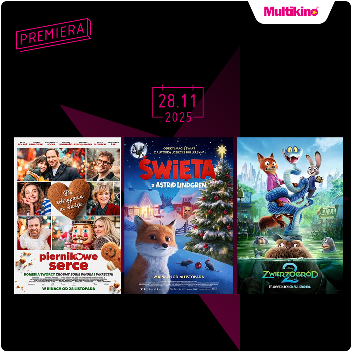 „Zwierzogród 2”, „Piernikowe serce” i „Święta z Astrid Lindgren” premierowo w Multikinie!