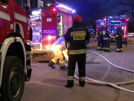 20 strażaków walczyło z ogniem na Dębowej
